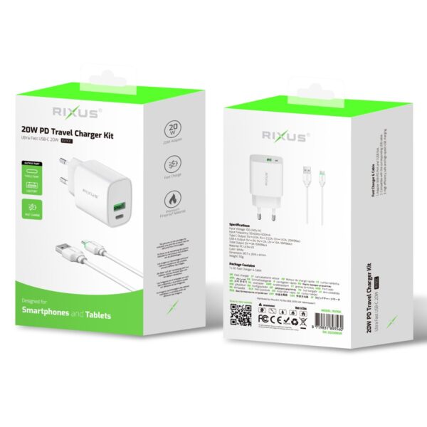Rixus RX90C Snellader Compleet 18W/20W USB-C - Afbeelding 3