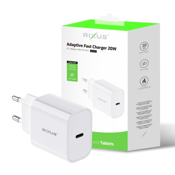 Rixus RX2021 Power Adapter Snellader 20W - Afbeelding 2