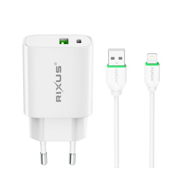 Rixus RX90A Snellader Compleet 18W/20W Lightning for iPhone