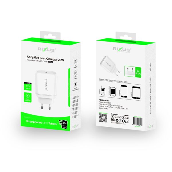 Rixus RX86A Power Adapter Snellader 25W - Afbeelding 3