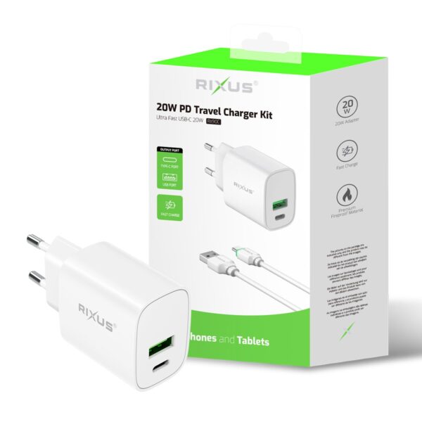 Rixus RX90C Snellader Compleet 18W/20W USB-C - Afbeelding 2