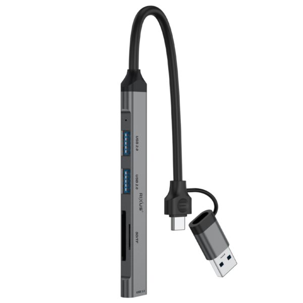 Rixus RXHU05 USB-A en USB-C 2 in 1 HUB Multi-port Adapter - Afbeelding 3