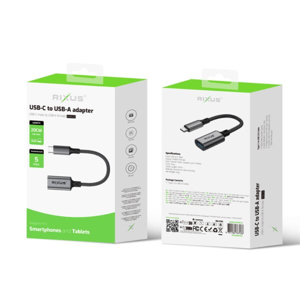 Rixus RXMU24 USB0-C To USB-A 3.0 Adapter - Afbeelding 3