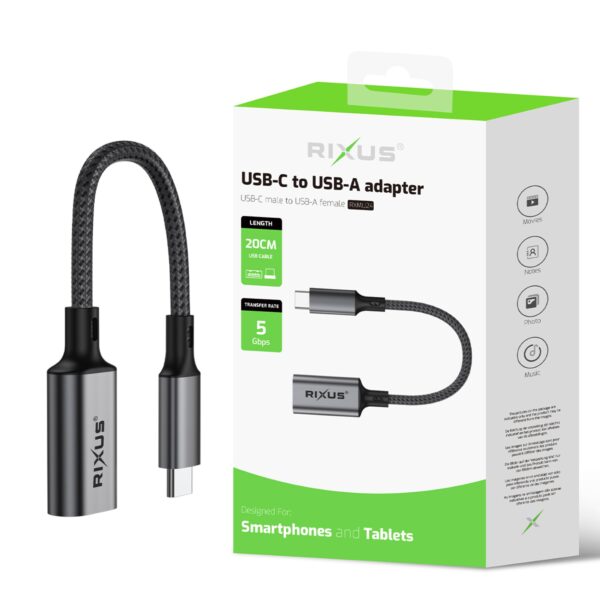 Rixus RXMU24 USB0-C To USB-A 3.0 Adapter - Afbeelding 4