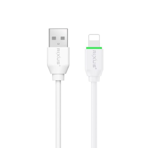 Rixus RXU82A Datakabel USB-A to Lightning 2 meter Wit