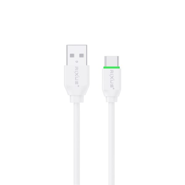 Rixus RXU82C Datakabel USB-A to USB-C 1 meter Wit