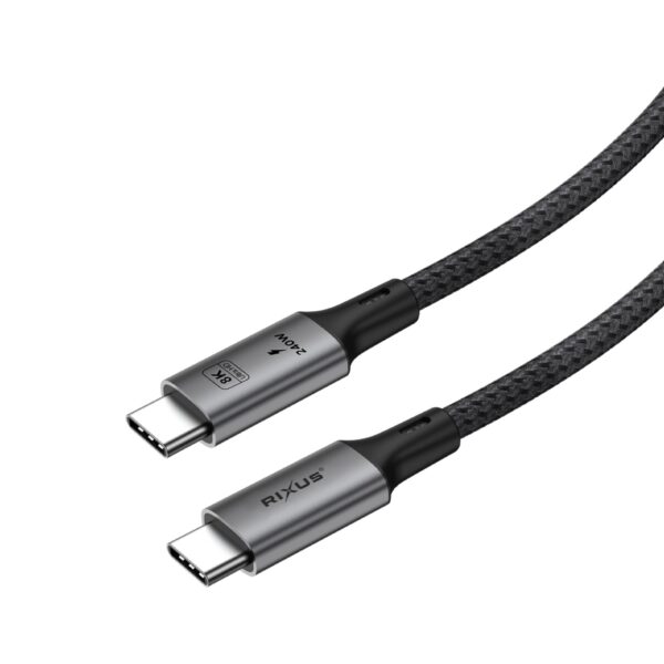 Rixus RXUC06 Datakabel USB-C to USB-C 2.0 100w 3 meter Zwart