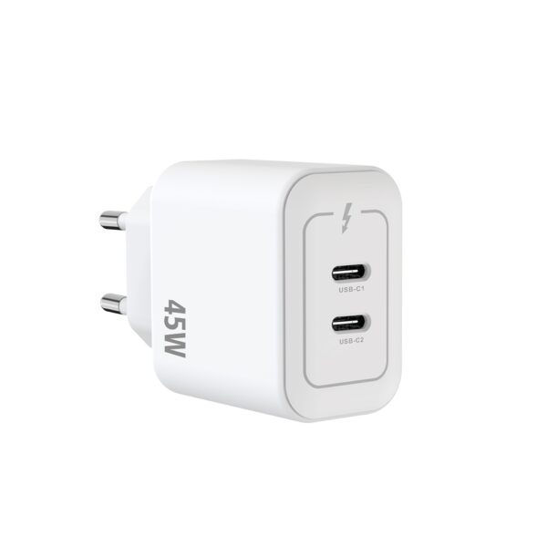 Rixus RXHC45 45W GaN Power Adapter Snellader 2x USB-C - Afbeelding 2