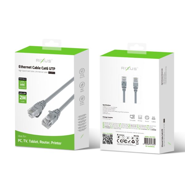 Rixus RXUTP02 Ethernet Kabel Cat 6 UTP 2 Meter - Afbeelding 4